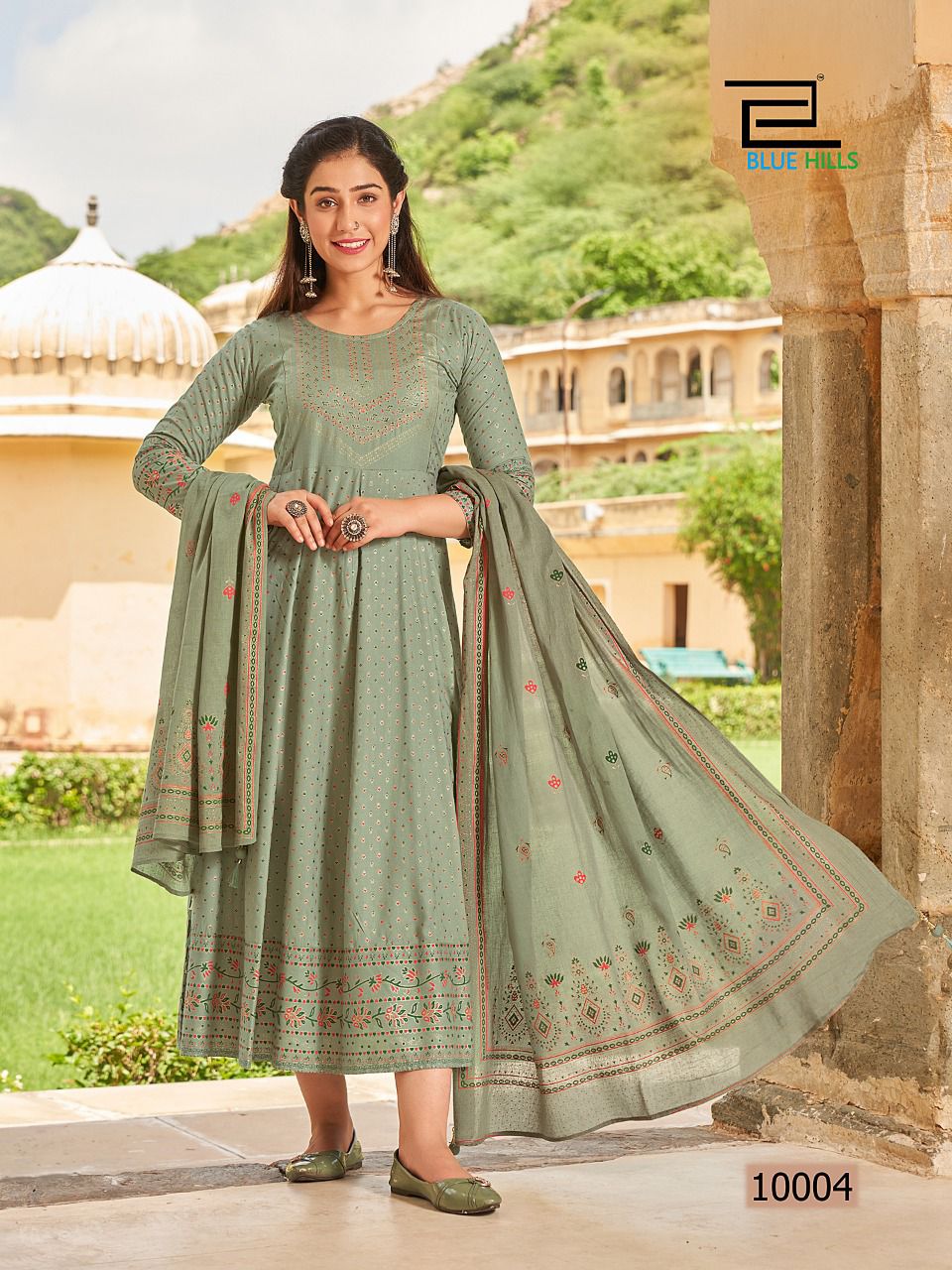  Manika mage hithe 10 Fancy Printed Festive Wear Rayon Long Anarkali Kurti Collection